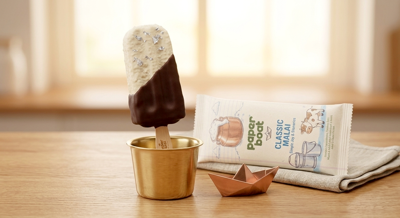 malai kulfi ice cream Classic Malai flavour — Paper Boat Kulfi-Ki-Chitthi